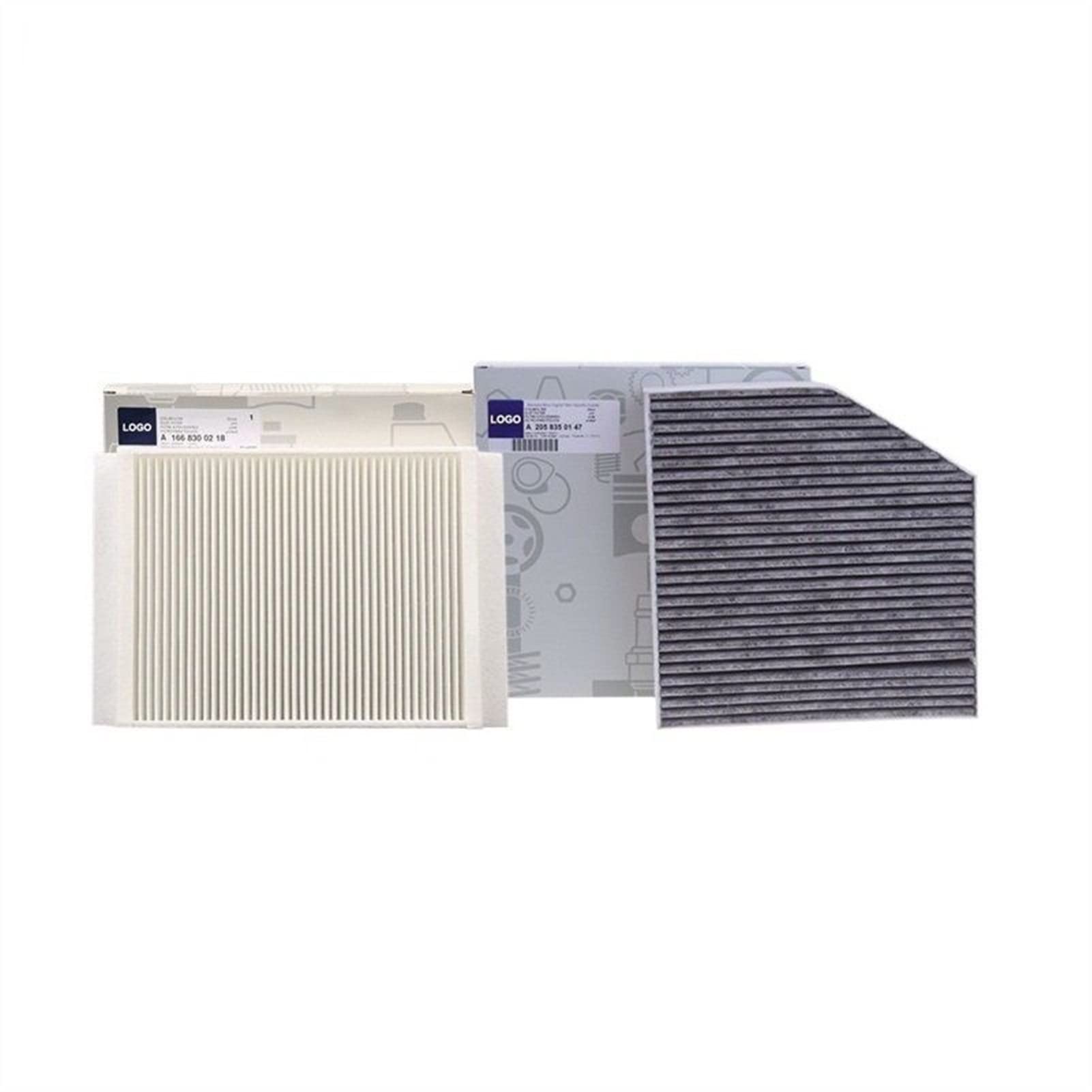 Vuzmode 2-teiliger Innenraumfilter, for Mercedes-Benz, C-KLASSE W205 A205 C205 S205 2013-2019 Modell Eingebauter externer Klimaanlagenfiltersatz Luftfilter Auto von Vuzmode