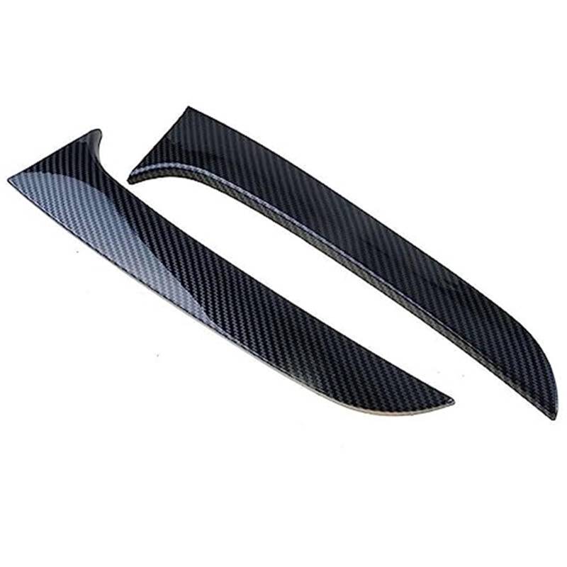 Vuzmode 2Pcs Car Rear Window Side Spoiler Splitter Lip Trims Carbon Fiber Look, for BMW, 1 Series F20 F21 2012 2013 2014 2015 2016-2019 Rear Spoiler Auto-Heckspoiler-Kit von Vuzmode