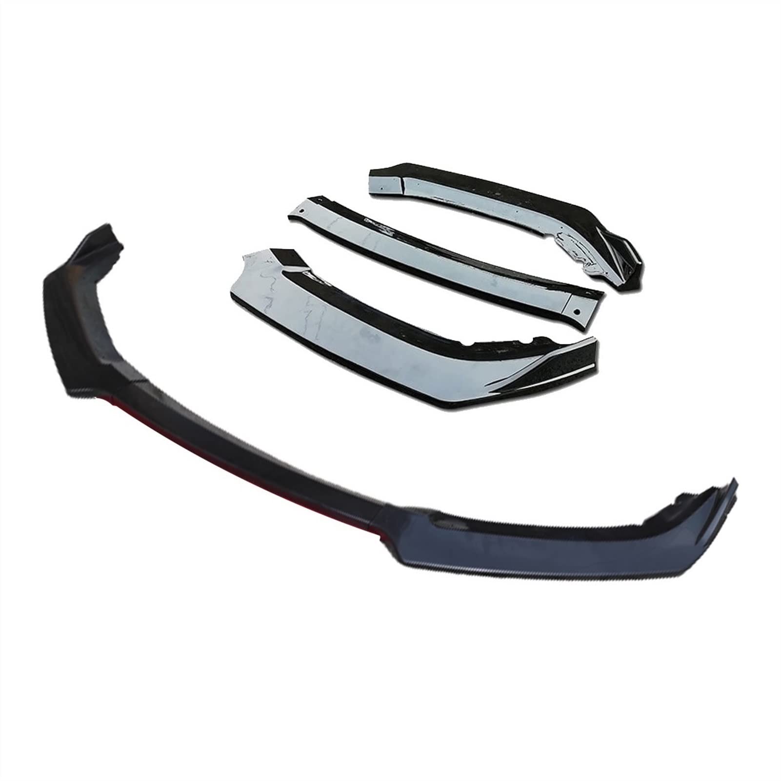 Vuzmode 3 Stück Zubehör Auto Frontstoßstange Lippendiffusor Body Kit Spoiler, for Opel, for Vauxhall, Astra J Schwarz Karosserie-Splitter-Kit(3pcs) von Vuzmode