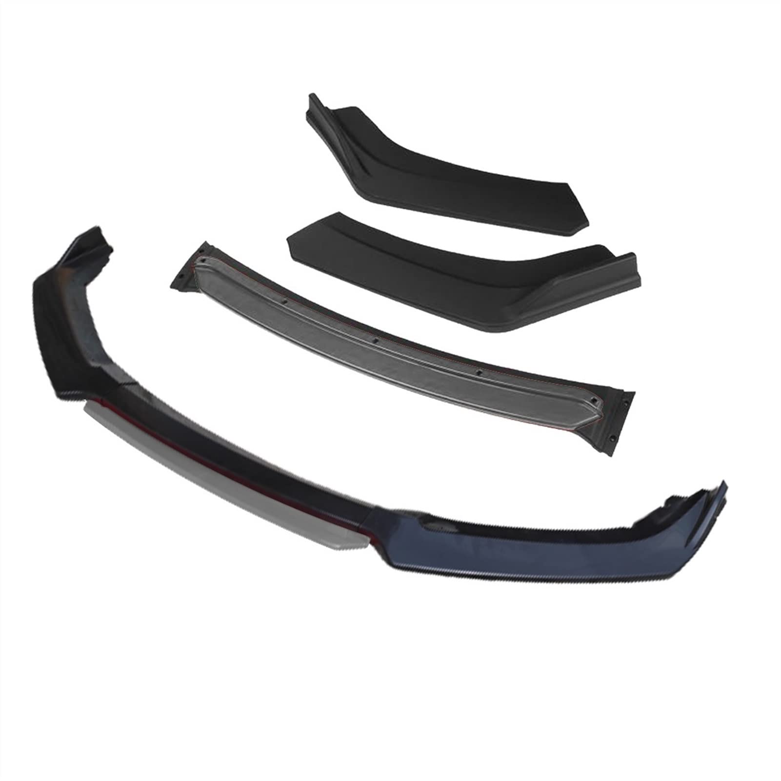 Vuzmode 3-teiliges Zubehör, Auto-Frontstoßstange, Lippendiffusor, Body-Kit, Spoiler, for Skoda, for Octavia, MK3 2013 2014 2015 2016 2017 2018, Schwarz Karosserie-Splitter-Kit(4pcs+Grey) von Vuzmode