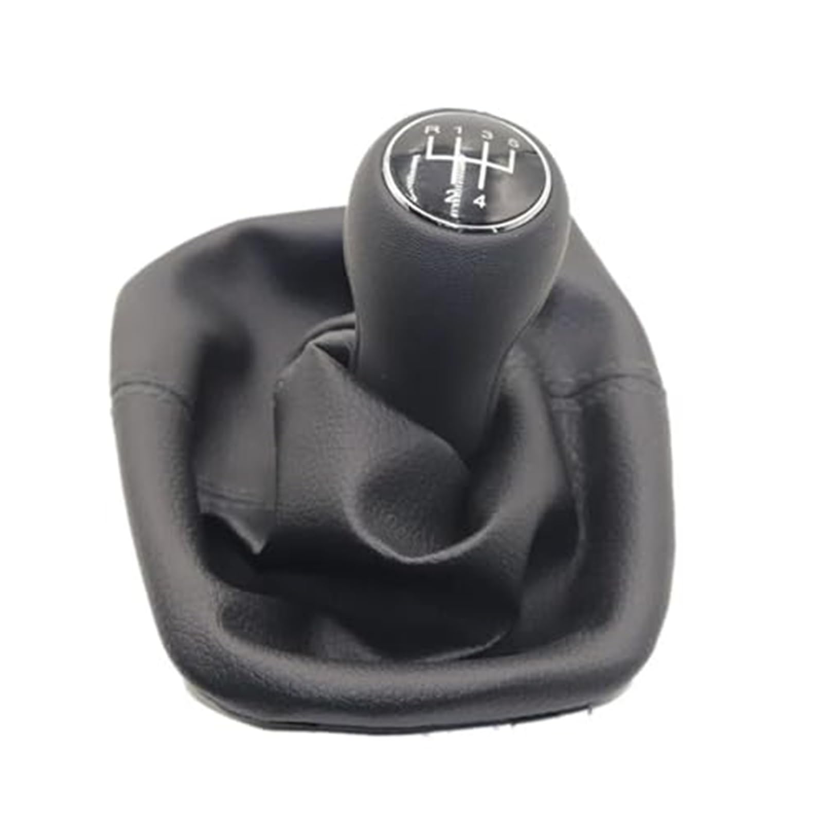 Vuzmode 5 6 Gang Schaltknauf Hebel Schaltmanschette PU-Leder, for Seat, Leon Toledo 1999-2001 Schaltknauf Auto-Schalthebelabdeckung(Black R12345 Speed Type 6) von Vuzmode