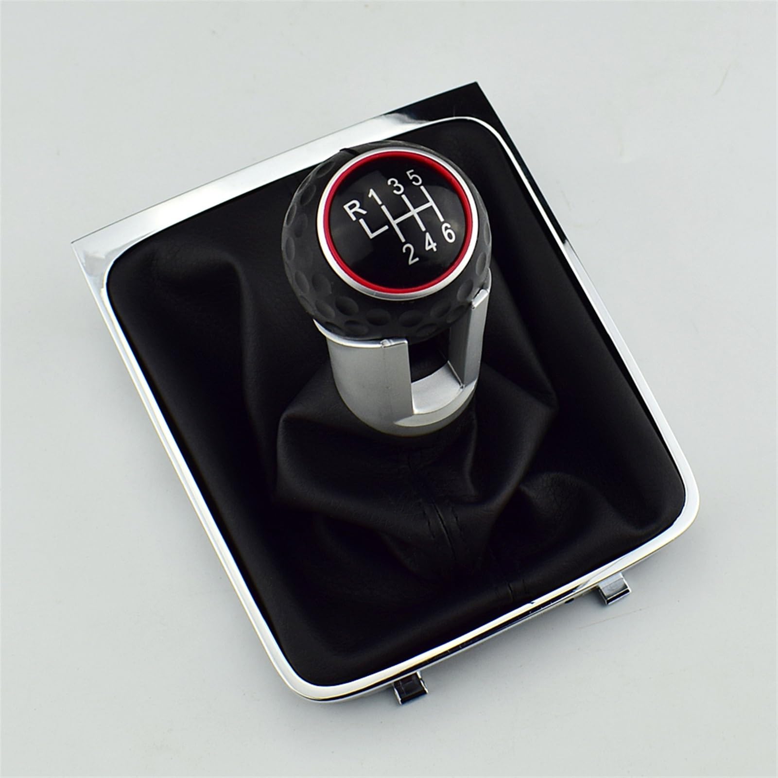 Vuzmode 5 6-Gang-Schaltkopf, schwarzer Schaltknauf, Schaltknauf, Manschettenrahmen, for VW, for Passat B6 2005–2011 Automatik-Schaltknauf(6-Speed) von Vuzmode