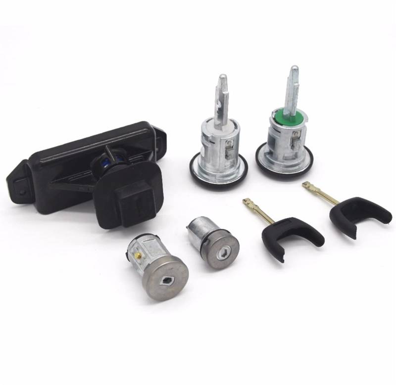 Vuzmode 7-teiliges komplettes Türschloss-Set mit 2 Schlüsseln, komplettes Set, for Ford, Transit MK7 2006–2014 Türschloss-Zylinder mit Schlüsseln von Vuzmode