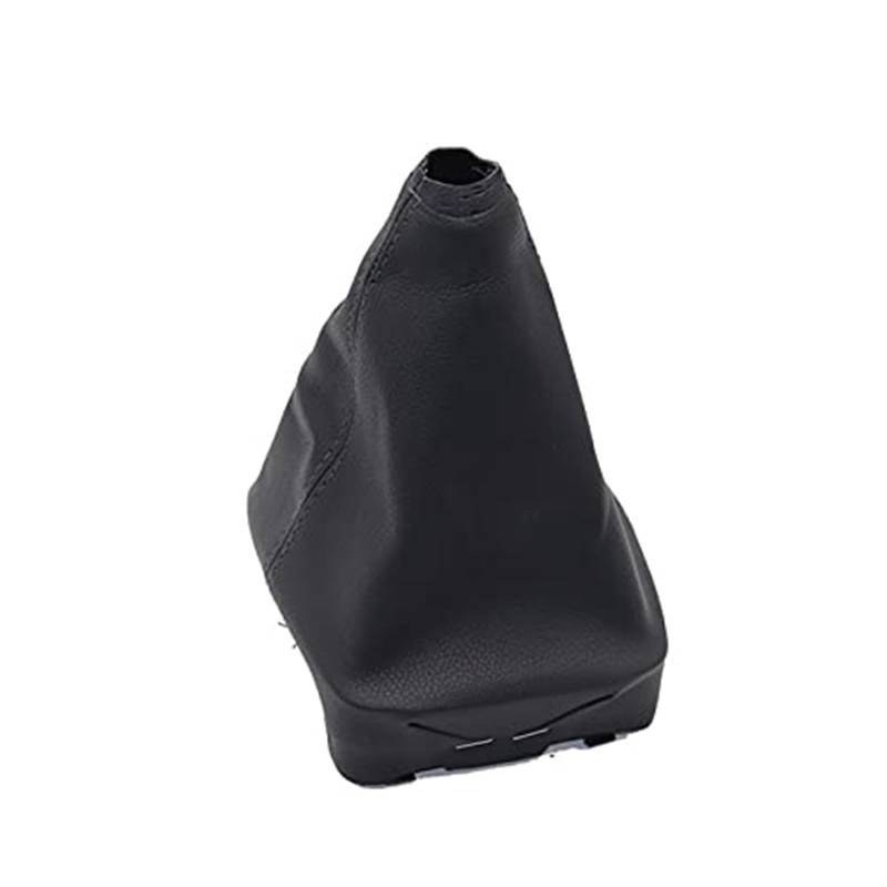 Vuzmode Auto Schalthebelabdeckung 5 Gang Schwarz Leder Schalthebel Schaltknauf, for VW, for Polo, 9N 9N2 2002-2009 Schaltknauf Auto Auto-Automatik-Schaltknauf(Black Gear Boot) von Vuzmode