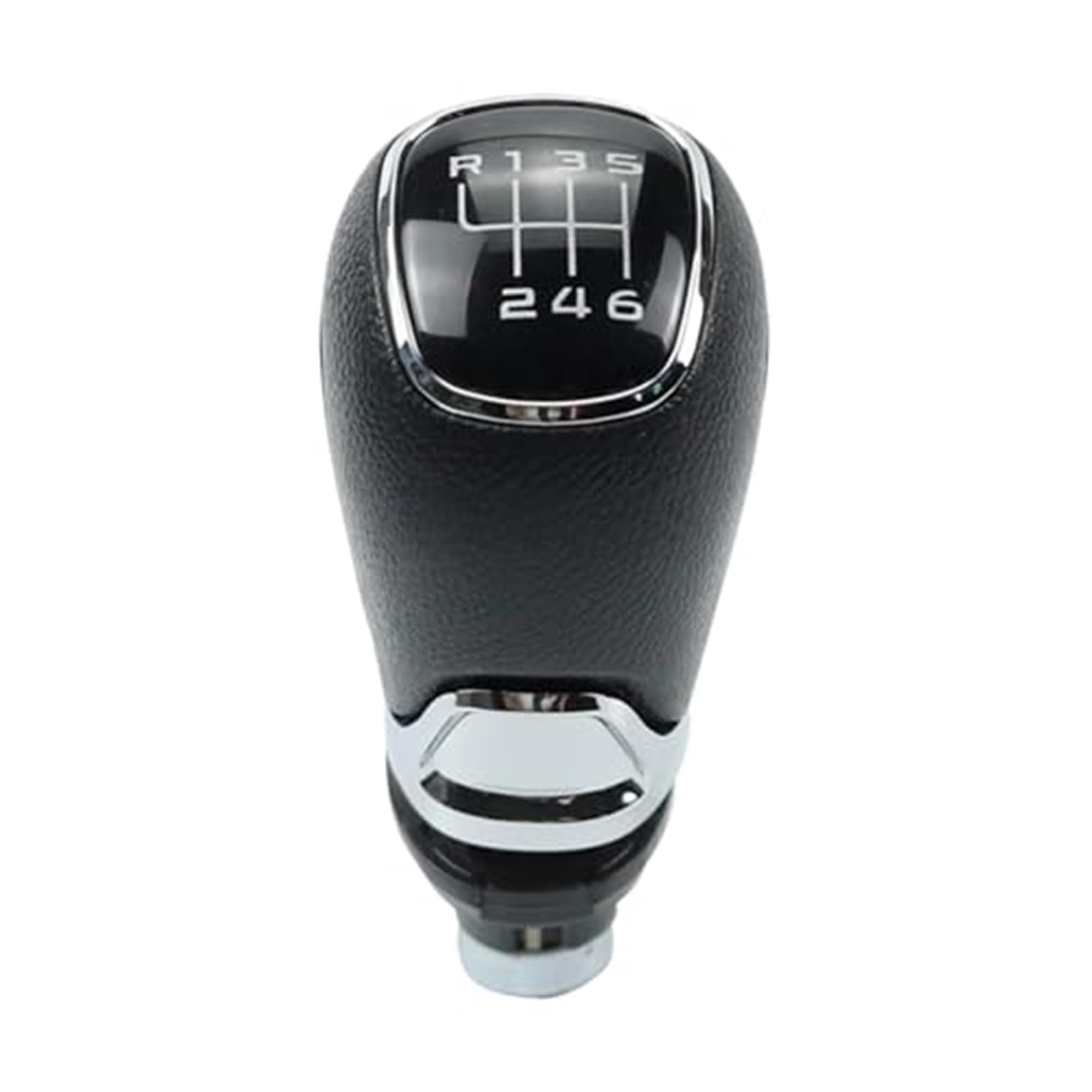 Vuzmode Auto-Schaltknauf-Abdeckung, for Skoda, for Octavia, A5 A6 2004–2012, manueller 5-6-Gang-Hebelgriff, Gamasche, Leder-Kofferraumhülle Auto-Schalthebelabdeckung(Black 6 Speed) von Vuzmode