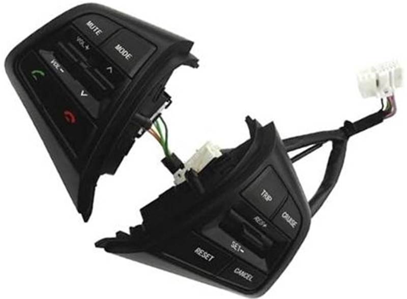 Vuzmode Auto-Tempomattaste, for Hyundai, for Creta, for Ix25 1.6L 2.0L 96710C90004X Lenkrad-Tempomattasten 96700C90004X 96710C90104X Autozubehör Auto-Lenkradverkleidungssatz(Black Set) von Vuzmode