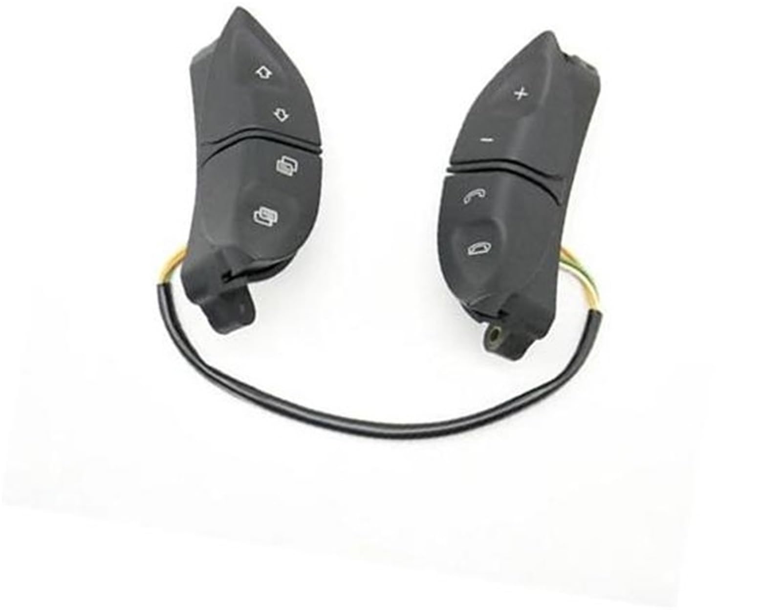 Vuzmode Auto-Tempomattaste, for Mercedes, for Benz, for Viano 2003–2010, for Vito 636 639, Auto-Multifunktionstasten, Lenkrad-Steuerschalter A2208207810 Auto-Lenkradverkleidungssatz(Black 1 Pair with von Vuzmode