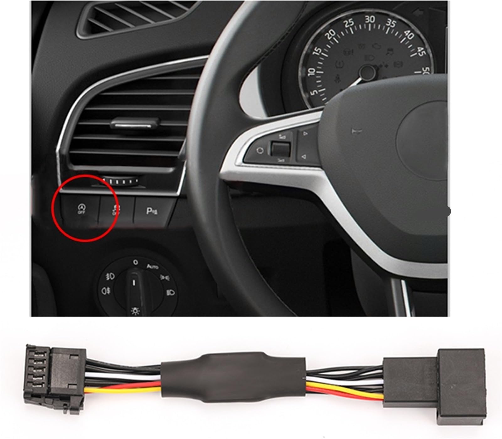 Vuzmode Automatischer Stopp-Start-Motorsystem-Abbruchkabel-Gerätesteuerungssensor-Stoppstecker, for Skoda, Octiava Super B Fabia Scala, for KODIAQ Fahrzeug-Start-Stopp-Sensor(for Fabia) von Vuzmode