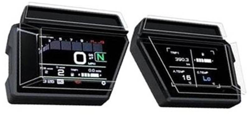 Vuzmode Displayschutzfolie, for Tracer 9 Tracer9 GT Tracer 900 GT 2021 2022 Motorradzubehör Kratzcluster-Bildschirm Armaturenbrett-Schutzfolie Autoinnenraumfolie(Black 1 Set) von Vuzmode