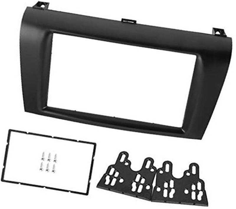 Vuzmode Doppel-Din-Autoradio-Blendenverkleidung, Armaturenbrett-Stereoradio-Blende, Ersatz des 2-Din-Konsolen-DVD-Panelrahmens, for 3Axela 2004‑2009 Auto-Audio-Stereoblende von Vuzmode