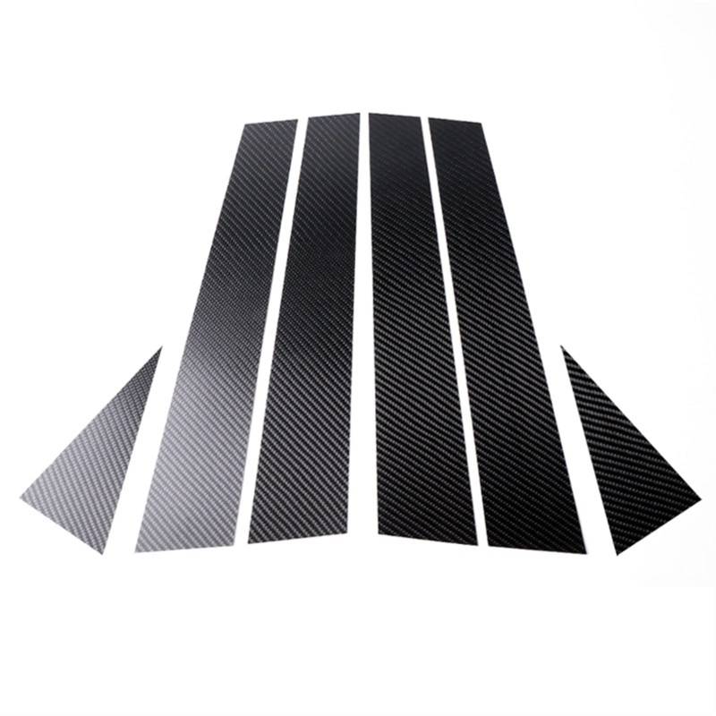 Vuzmode Dry Carbon Fiber Autofenster BC Säule Aufkleber Trim Cover Aufkleber Außen Autozubehör, for A3 A4 A6 Q5 Zierleisten für Autofenstersäulen(Q5 (2012-2018)) von Vuzmode