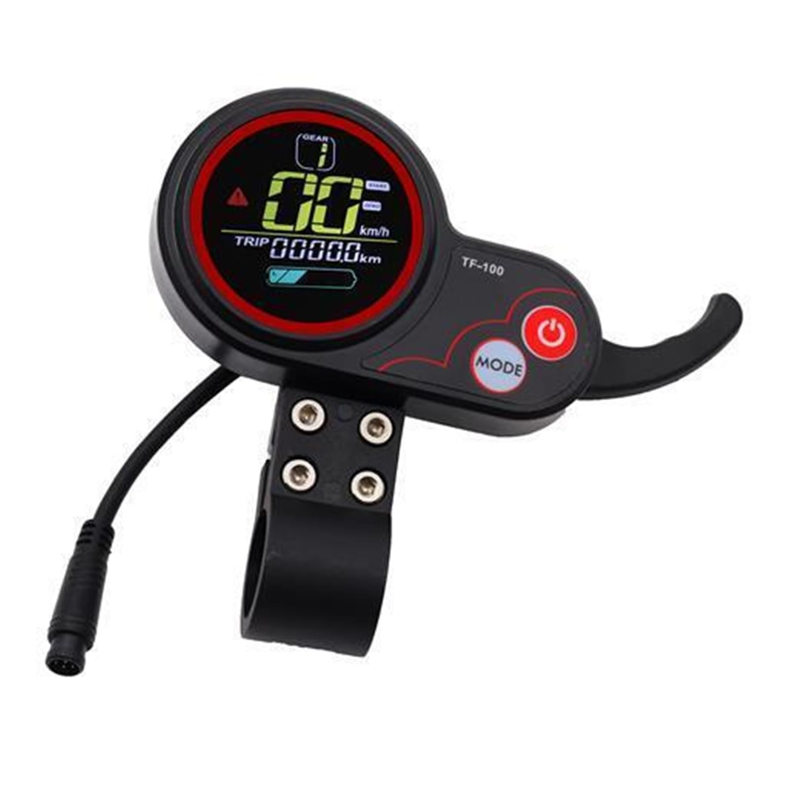 Vuzmode Elektrische Roller Drossel Schalter TF-500 LCD Display 36V 48V Bürstenlosen Controller, for Kugoo, for M4 Pro TF-100 LCD Instrument E-Scooter-Anzeigetafel(TF-100) von Vuzmode