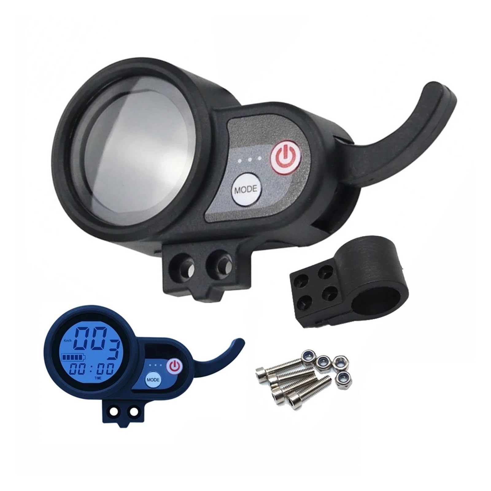 Vuzmode Elektroroller-LCD-Messgerät, Leistungs- und Geschwindigkeitsanzeigeschalter, for Kugoo, for M4 Pro FLJ T113 Janobike, for ZERO, 10 x E-Bike-Universalzubehör E-Scooter-Anzeigetafel(JP Blue Scre von Vuzmode