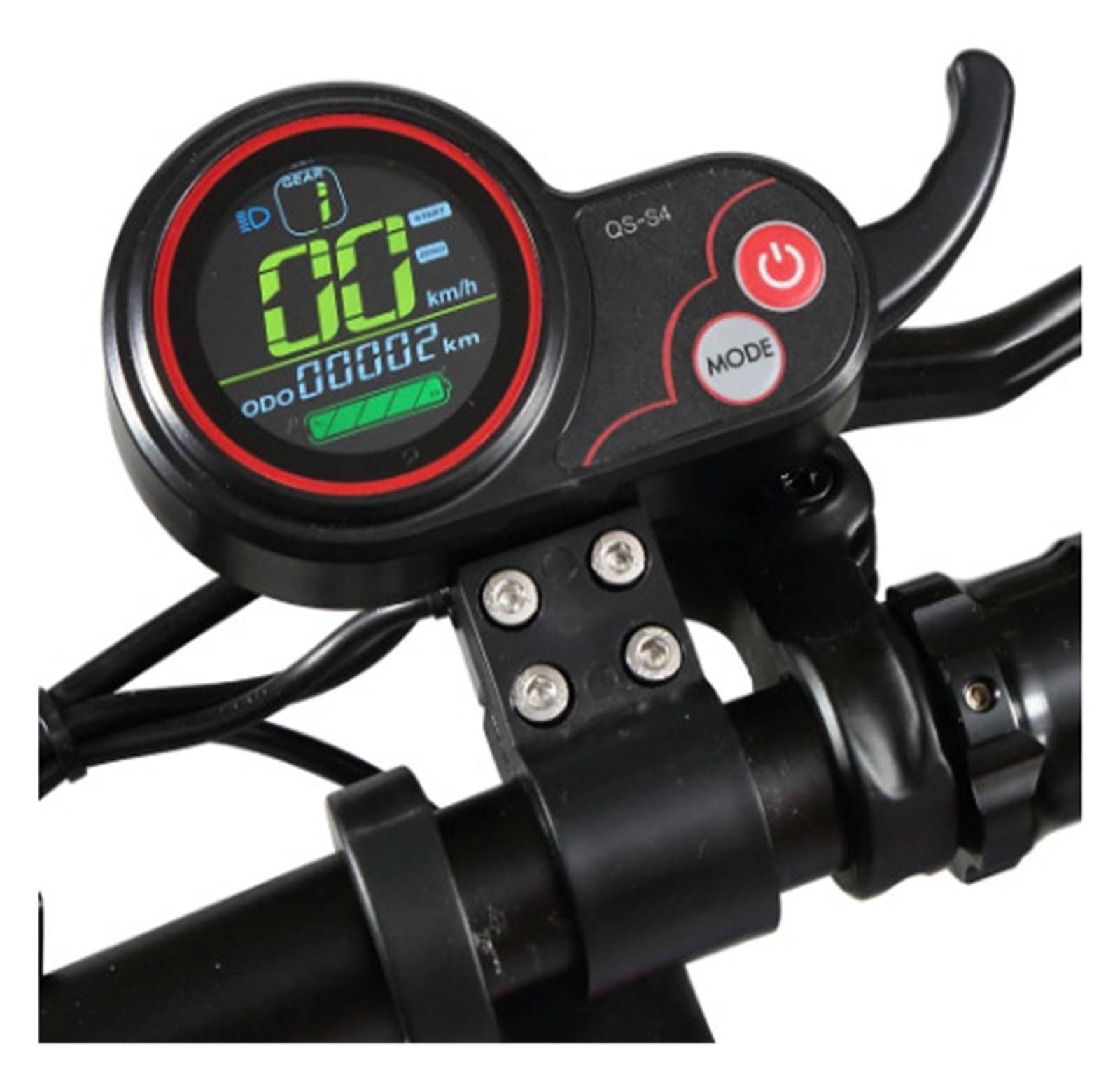 Vuzmode Elektroroller-LCD-Messgerät, Leistungs- und Geschwindigkeitsanzeigeschalter, for Kugoo, for M4 Pro FLJ T113 Janobike, for Zero, 10 x E-Bike-Universalzubehör E-Scooter-Anzeigetafel(QS-S4) von Vuzmode