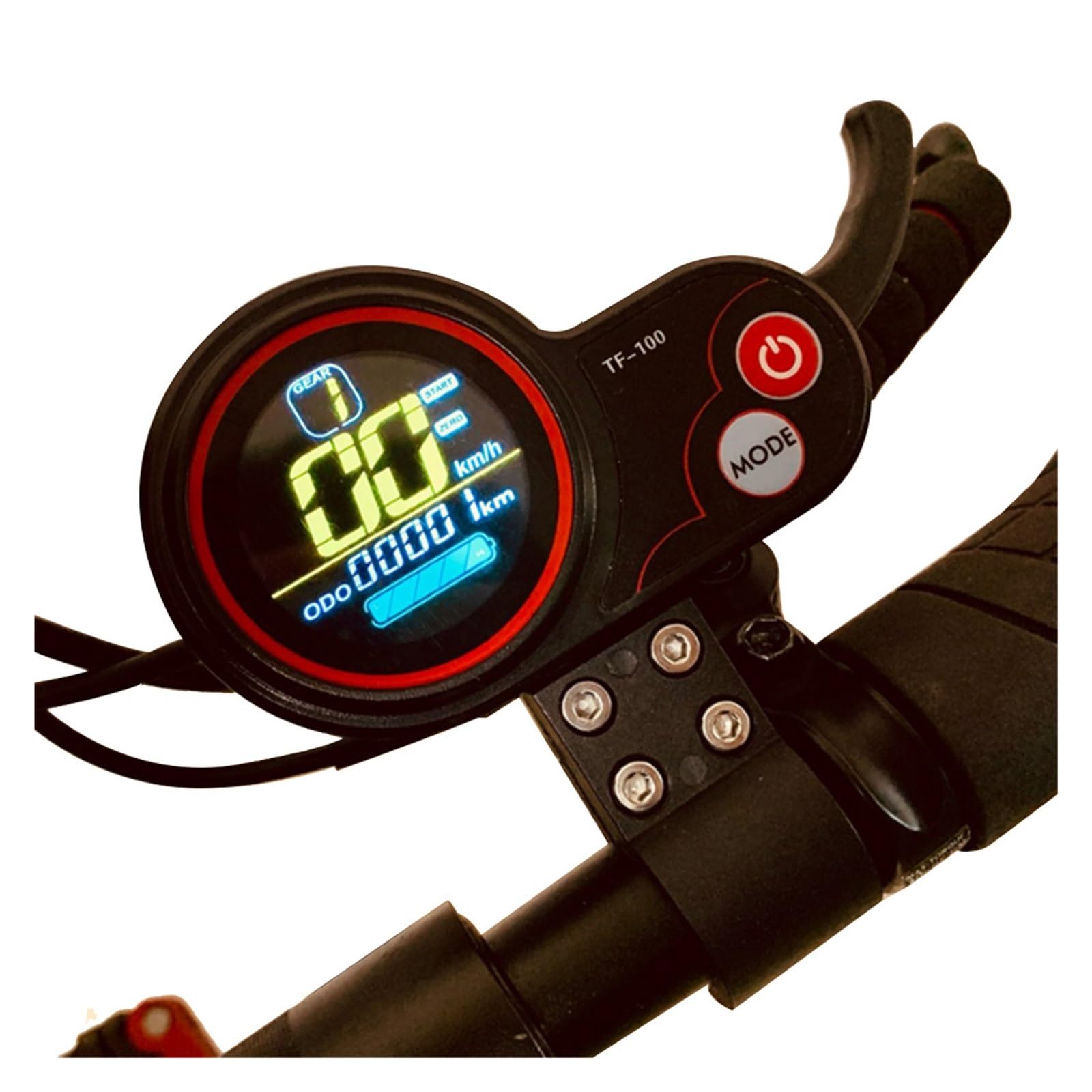 Vuzmode Elektroroller-LCD-Messgerät, Leistungs- und Geschwindigkeitsanzeigeschalter, for Kugoo, for M4 Pro FLJ T113 Janobike, for Zero, 10 x E-Bike-Universalzubehör E-Scooter-Anzeigetafel(TF-100 5P) von Vuzmode