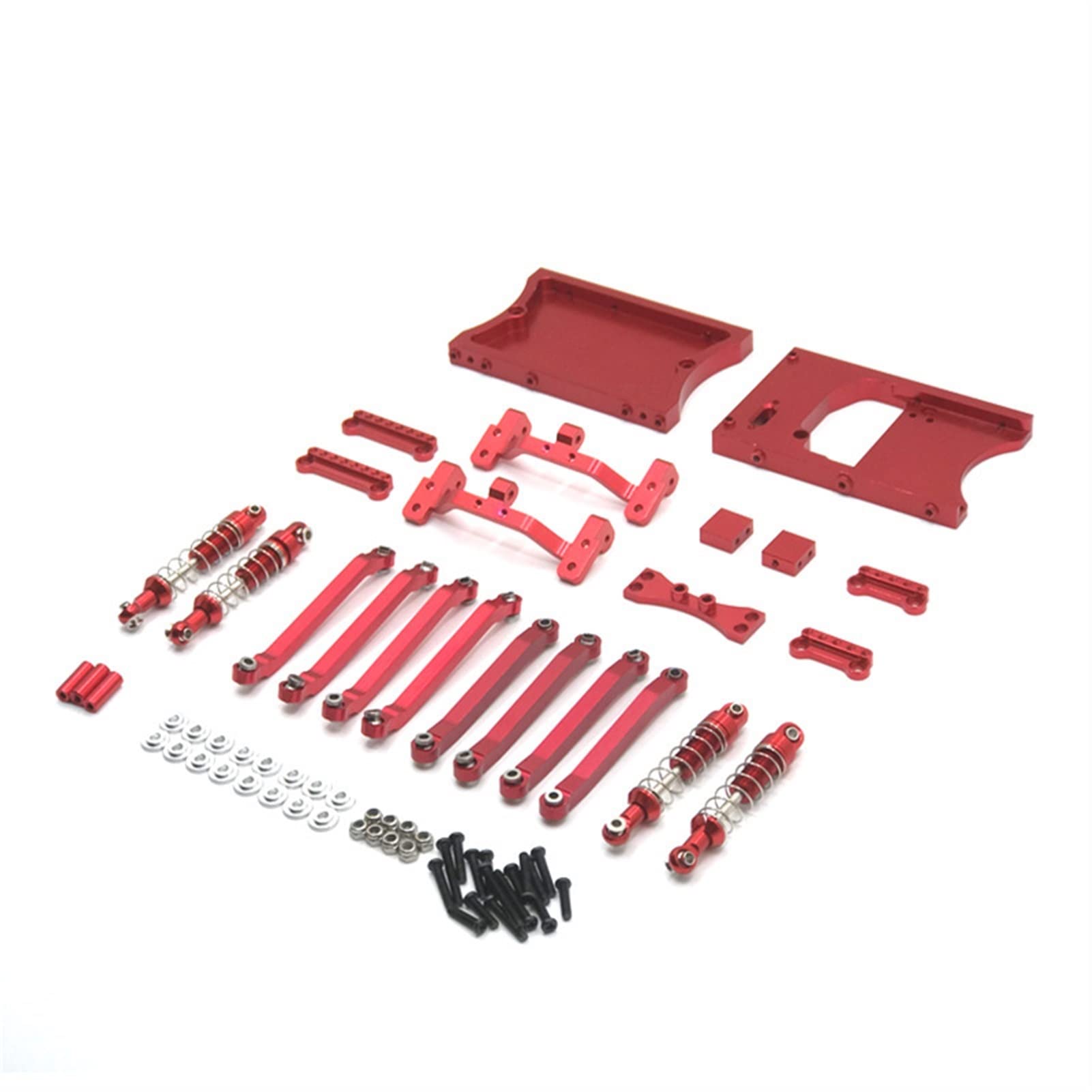 Vuzmode Fernbedienung Auto Teile Metall Upgrade Kit Rc Autos Off Road 4x4 Rc Auto 4WD, for MN 1/12 D90 D91 D96 MN98 99S RC-Car-Upgrade-Teile(Red) von Vuzmode