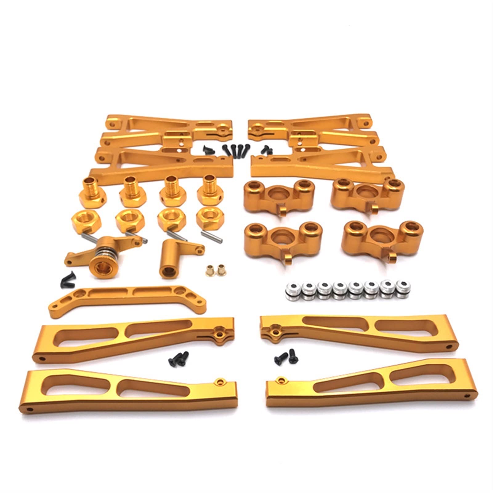 Vuzmode Fernbedienung Auto Teile Metall Upgrade und Modifikation Teile Kit Zusammenfassung, for JLB Golden Cheetah 1/10 J3 RC-Car-Upgrade-Teile(Yellow) von Vuzmode