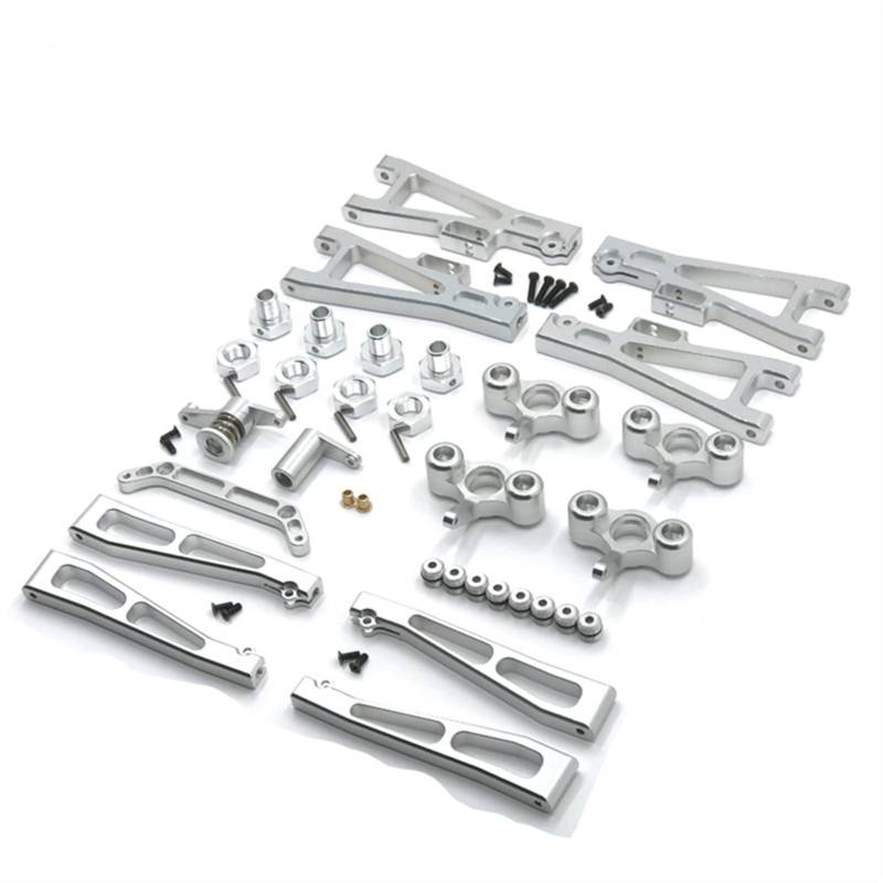 Vuzmode Fernbedienungs-Autoteile, Metall-Upgrade- und Modifikationsteile-Kit, Zusammenfassung, for JBL 1/10 J3 RC-Car-Upgrade-Teile(Silver) von Vuzmode