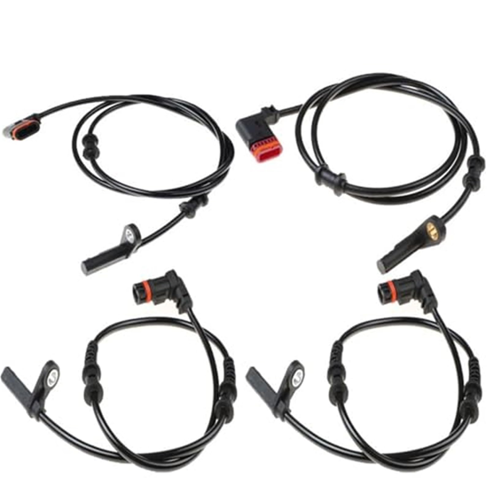 Vuzmode Front Rear Left Right ABS Sensor, for Mercedes-Benz, W203 A209 R171 2035400417 2035401317 2035401417 Raddrehzahlsensor(Black 4PCS) von Vuzmode