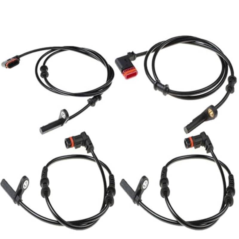 Vuzmode Front Rear Left Right ABS Sensor, for Mercedes-Benz, W203 A209 R171 2035400417 2035401317 2035401417 Raddrehzahlsensor(BLACK 4PCS) von Vuzmode