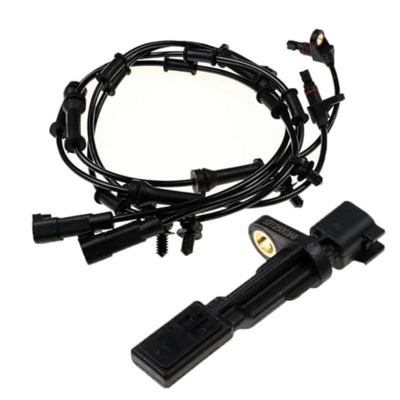 Vuzmode Front Rear Left Right ABS Wheel Speed Sensor, for Jeep, Wrangler 2007-2017 68003281AA 52125003AB Austausch des Radgeschwindigkeitssensors(Black Front and Rear) von Vuzmode