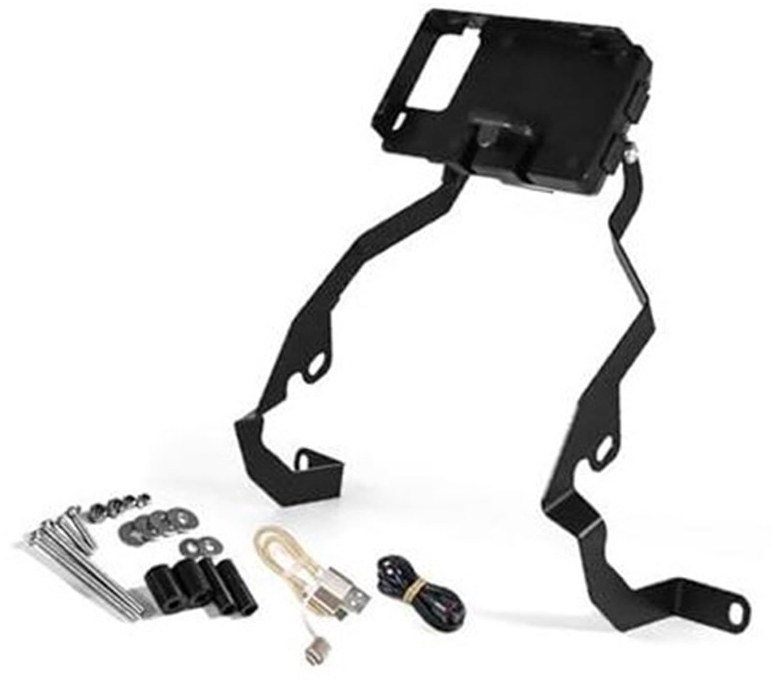 Vuzmode GPS Moto Telefon Halterung, for PAN, for AMERICA 1250 1250S 2021 2022 Handy Halter Drahtlose USB Ladegerät Motos Navigation GPS Platte Anpassen Halterung Motorrad-Telefonhalterung(BLACK USB ch von Vuzmode