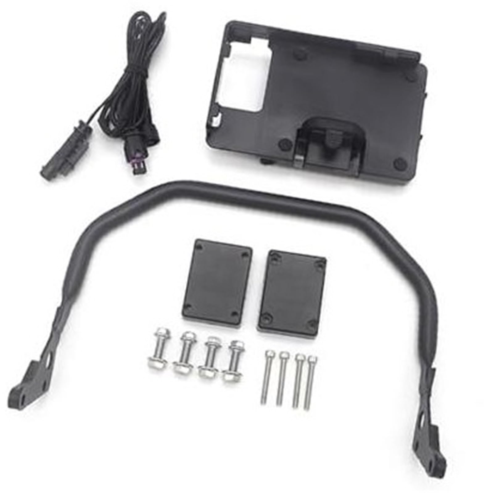 Vuzmode GPS-Moto-Telefonhalterung, for, for R1200GS, for R1250GS LC 2013-2020 Motorrad Drahtloses Laden GPS-Handyhalter Ständer Navigationshalterung Motorrad-Telefonhalterung(Black Wireless Battery S von Vuzmode