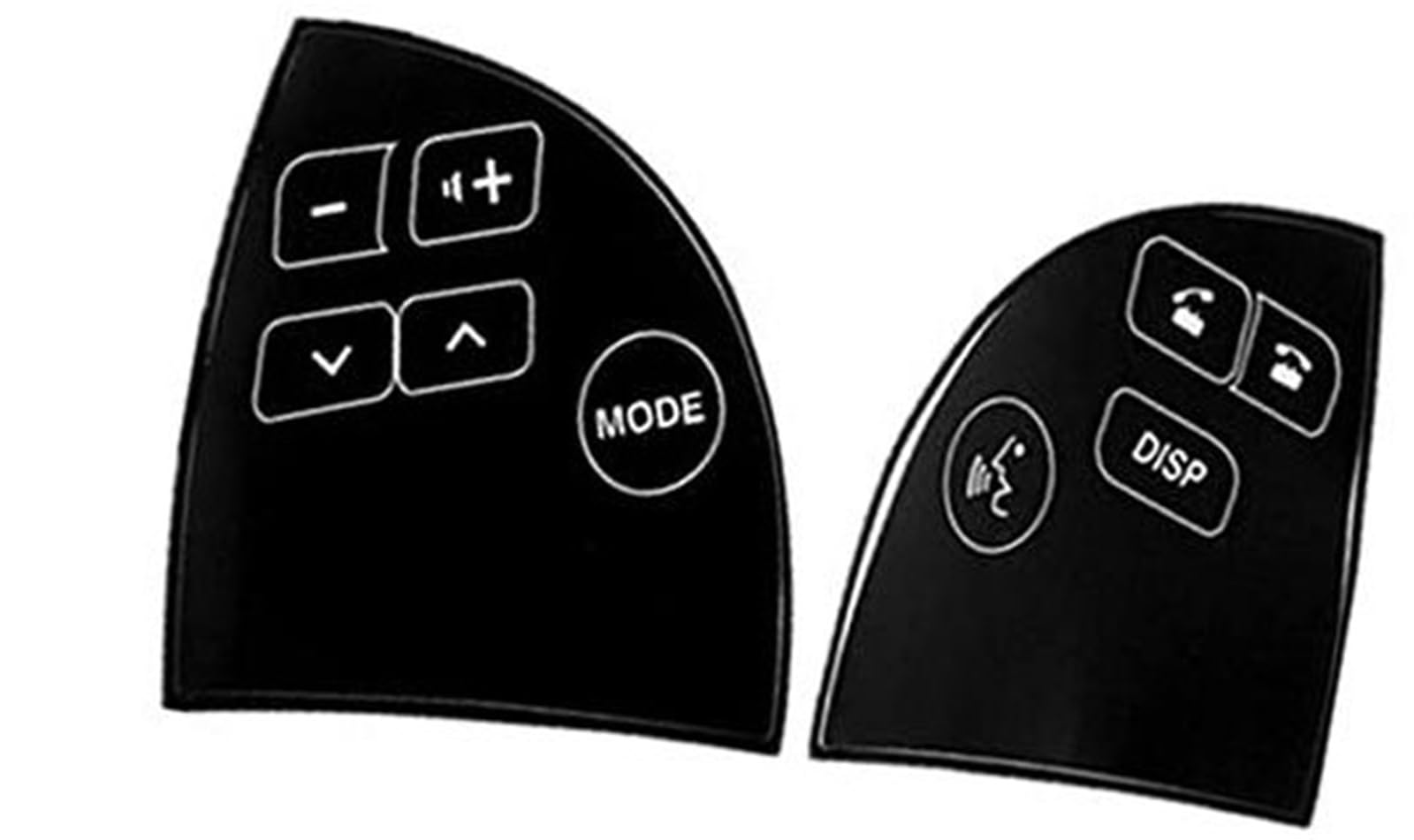 Vuzmode Knopfaufkleber, 1 Paar, schwarzer Auto-Lenkradknopf-Reparatur-Aufkleber for vorne, for Lexus, ES350 2007 2008 2009 2010 2011 2012 Auto-Lenkradverkleidungssatz von Vuzmode