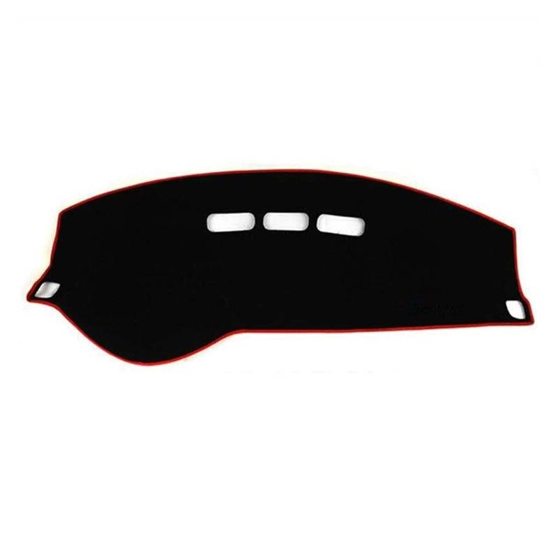 Vuzmode LHD Auto Armaturenbrett Abdeckung Matte Pad Dashmat Dash Sonnenschutz Schutz Teppich Zubehör, for Peugeot, 508 508sw 508GT 508RXH 2010-2018 Dashmat Protect(Black(Red Edge) Without LCD Screen) von Vuzmode