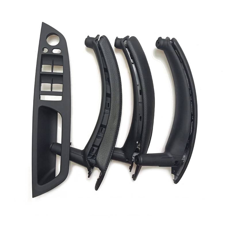 Vuzmode LHD RHD Verbesserter Innentürgriff mit Lederabdeckung, komplettes Set, for, for X5 X6 E70 E71 E72 2007-2013 Autotürgriffabdeckung(LHD Black) von Vuzmode