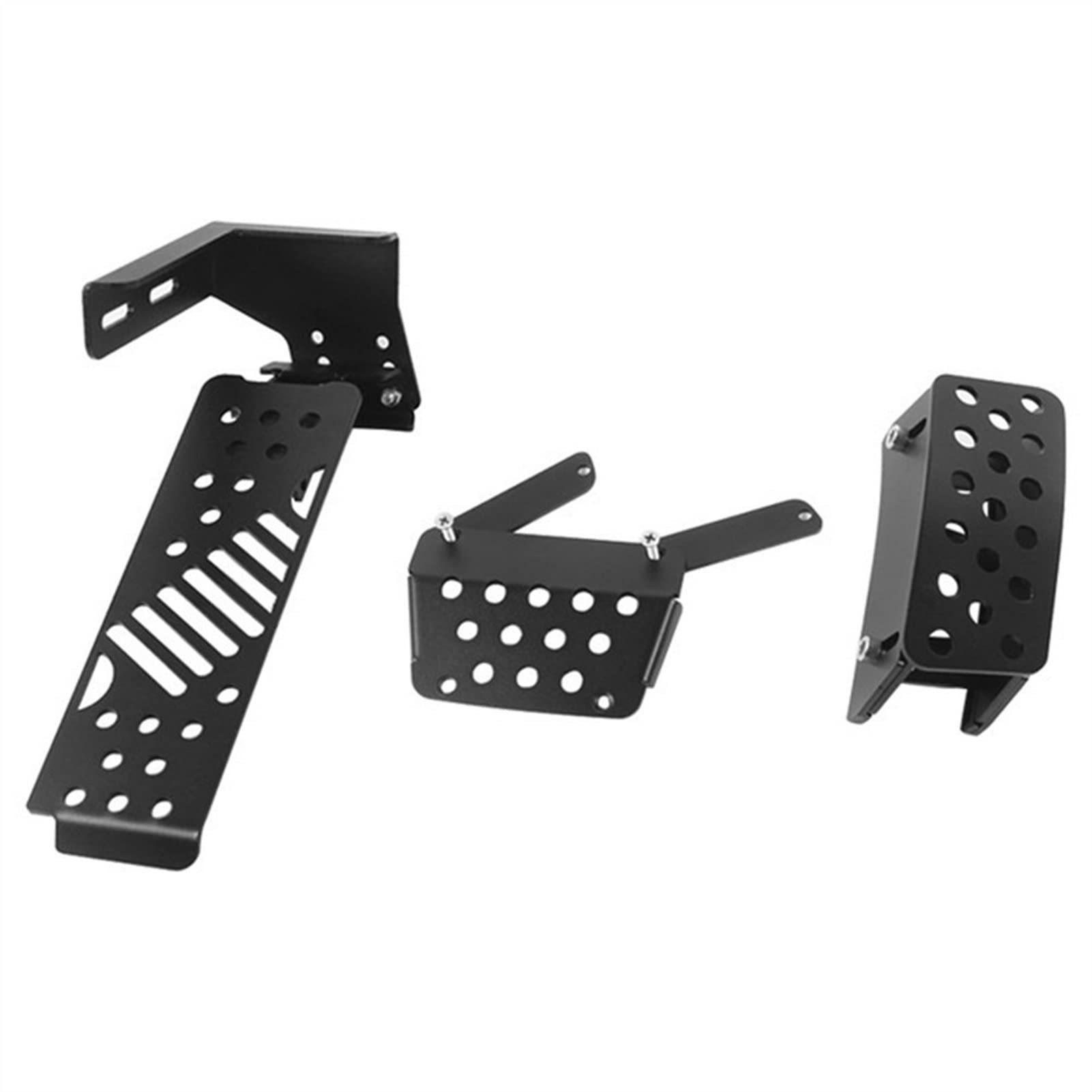 Vuzmode Metall Auto Bremspedal Pads Fußstütze Pedale Abdeckungen, for Jeep, for Wrangler JK 2007 Up Innen Zubehör Auto Styling Kofferraumseitiges Aufbewahrungsbrett(A Set kit 3 pcs) von Vuzmode