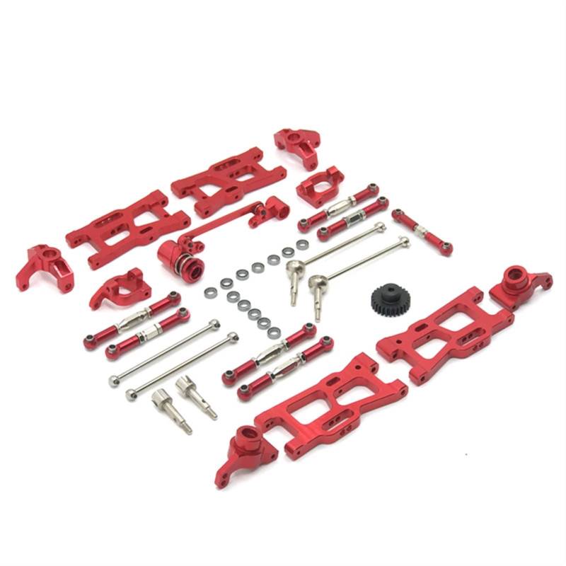 Vuzmode Metall Kit WLToys144001 124016 124017 124018 124019 Fernbedienung Auto 1/12 1/14 RC Auto Teile RC-Car-Upgrade-Teile(Red) von Vuzmode