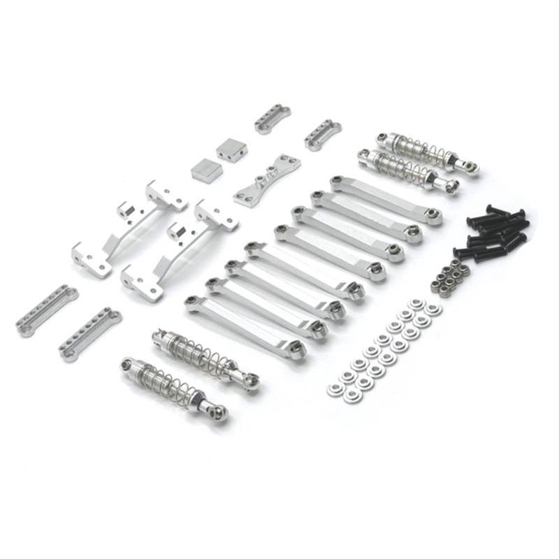 Vuzmode Metall Upgrade und Modifikation Teil Feste Spurstange Spurstange, for Sitz, Stoßdämpfer Kits MN Modell 1/12 D90 D91 D96 MN98 99S RC Auto RC-Car-Upgrade-Teile(Silver) von Vuzmode