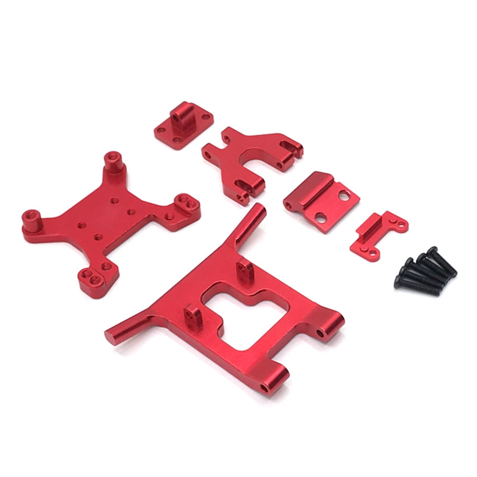 Vuzmode Metallteile Upgrade Fernbedienung Autoteile Frontstoßstangen-Stoßdämpferhalterung, for WLtoys, 124017-16-18 124019 144001 RC-Car-Upgrade-Teile(Red) von Vuzmode