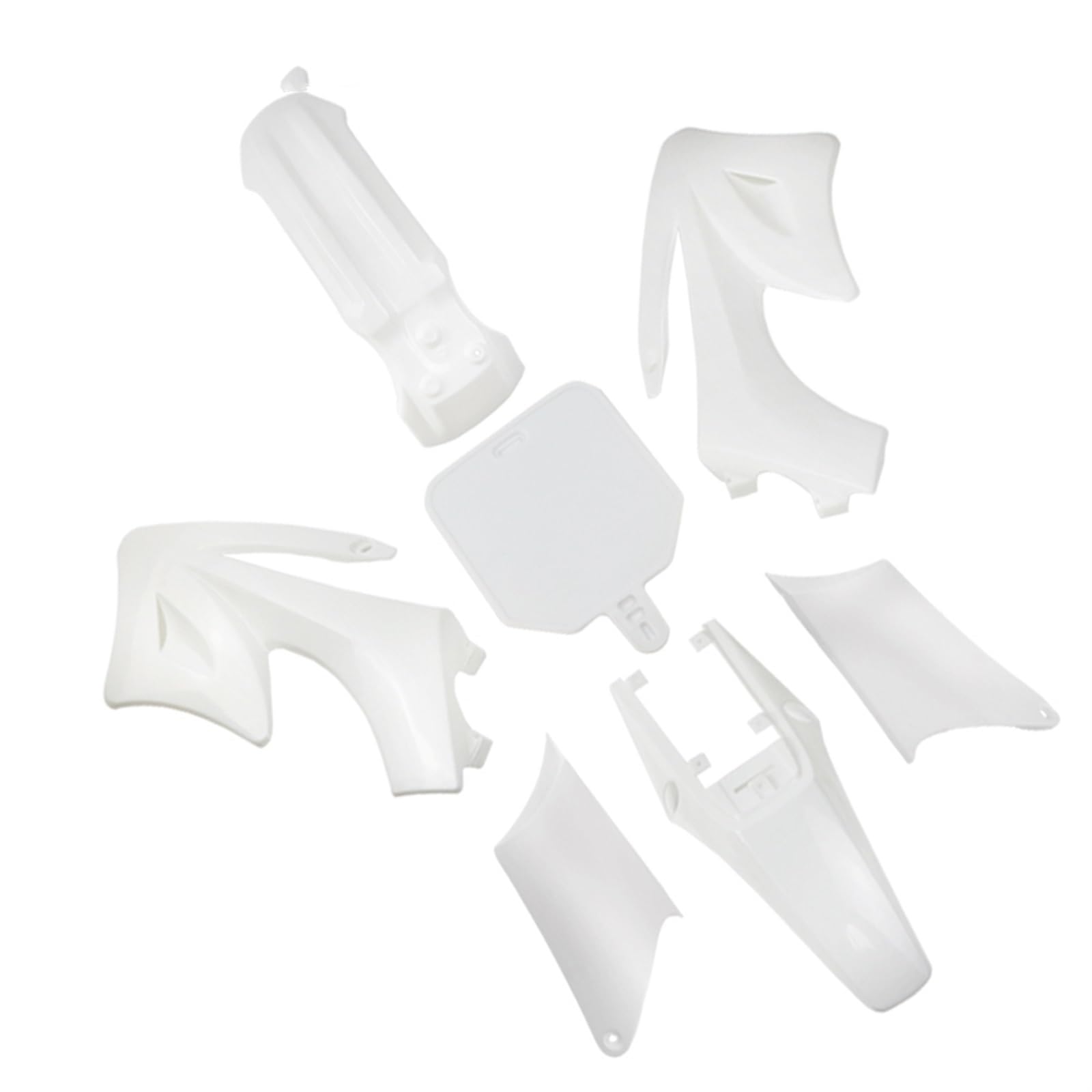 Vuzmode Motorrad Apollo Verkleidungskits Kotflügelverkleidung Body Kit Set 110 125 140 150 200CC, for Apollo, Pit Bike Motorrad Motorradverkleidung(White) von Vuzmode