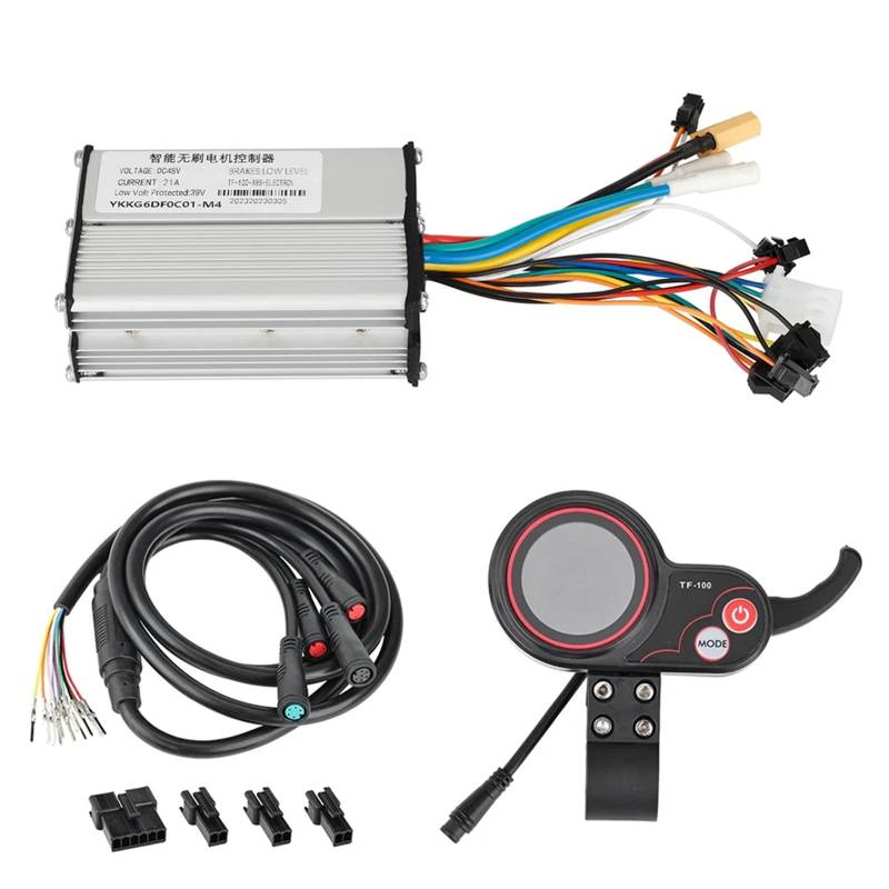 Vuzmode Motorsteuerung, for Kugoo, KUKIRIN M4 Elektroroller Kickscooter Armaturenbrett LCD-Displaykabel 48V 21A Steuerungsteile Scooter-Tachometeranzeige(Set B) von Vuzmode