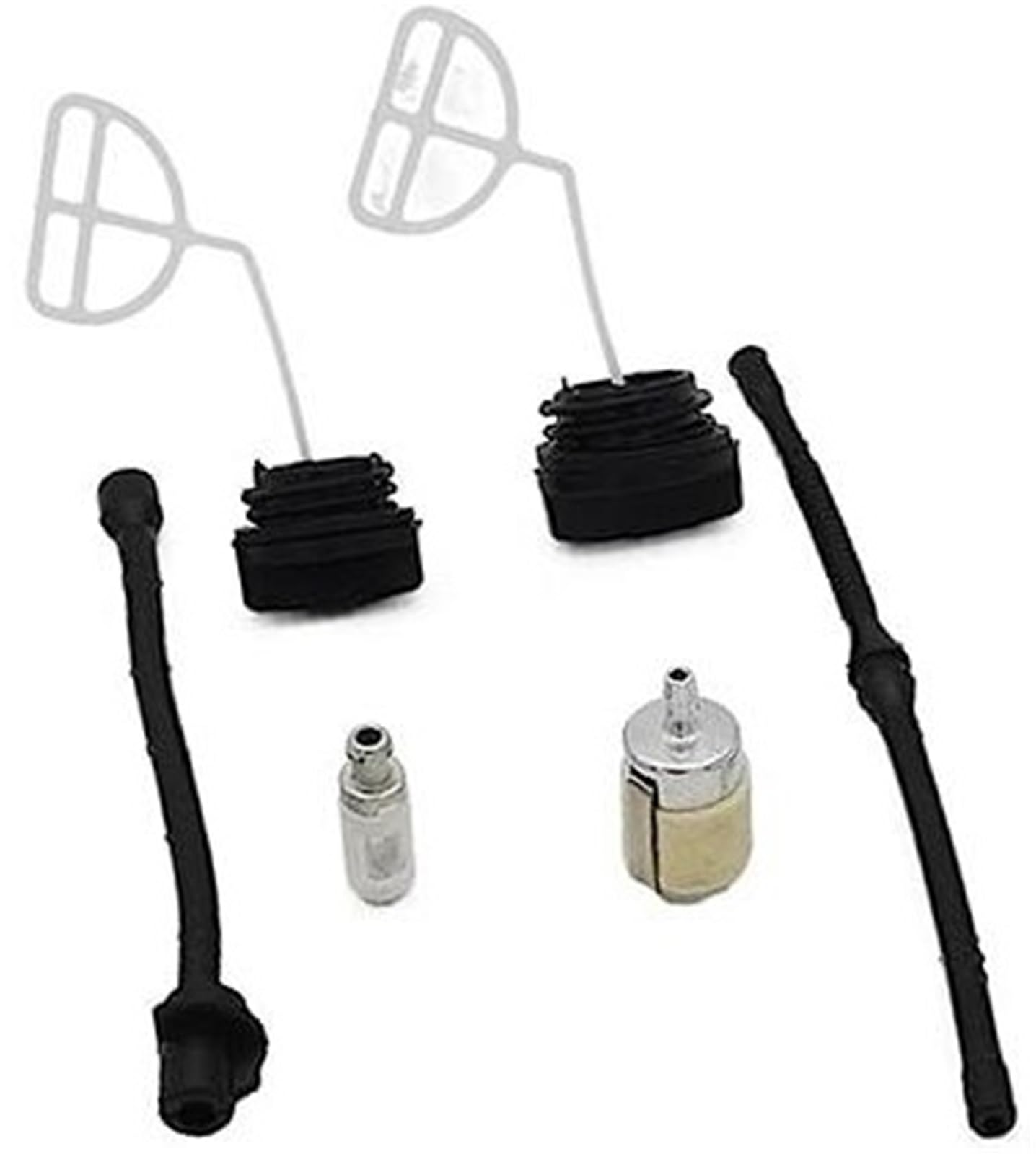 Vuzmode Öl-Tankdeckel-Öl-Kraftstofffilter-Öl-Kraftstoffrohr-Kit, for 4500 5200 5800 45cc 52cc 58cc Kettensägen-Gassägen-Ersatz Tankdeckel für Gartenmaschinen von Vuzmode