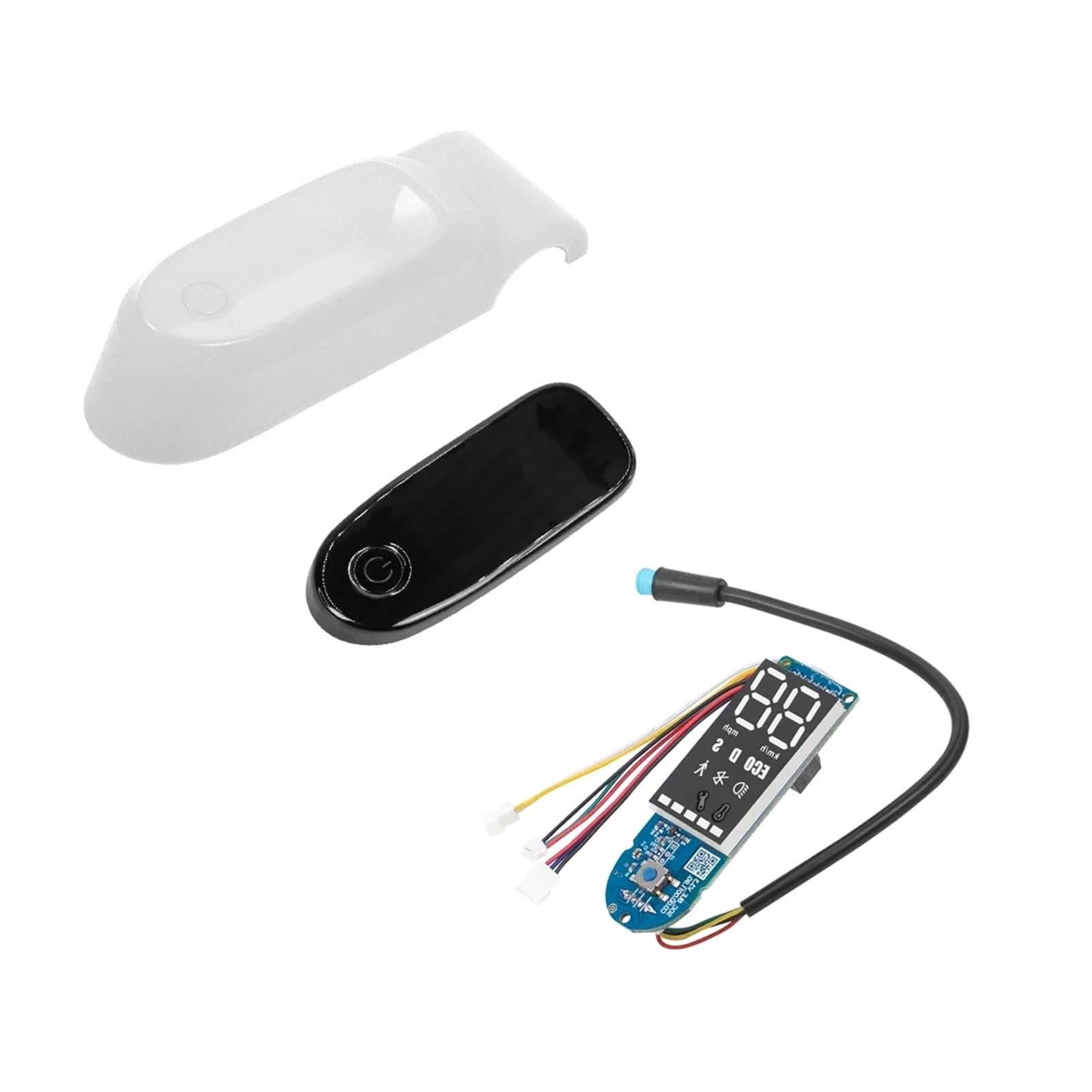 Vuzmode Platine Display Panel Bluetooth Dashboard, for Ninebot, for Elektro Roller F20 F30 F40 Kunststoff Schutzhülle Displays Shell Scooter-Tachometeranzeige(White Set) von Vuzmode