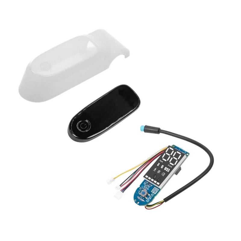 Vuzmode Platine Display Panel Bluetooth Dashboard, for Ninebot, for Elektro Roller F20 F30 F40 Kunststoff Schutzhülle Displays Shell Scooter-Tachometeranzeige(White Set) von Vuzmode