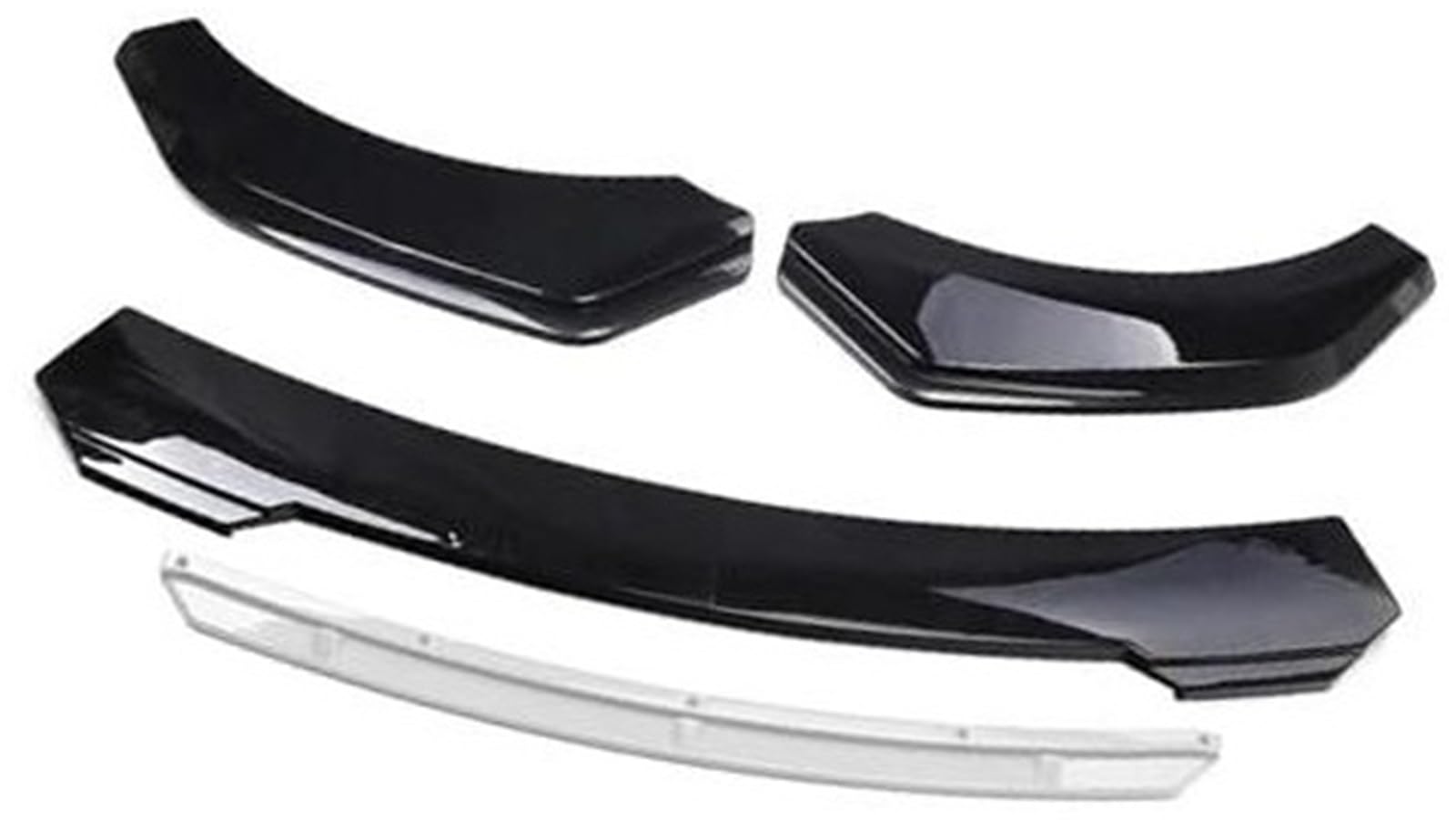 Vuzmode Protector Auto Frontstoßstange Lip Body Kit Spoiler Zierstreifen Stoßstange Canard Lip Splitter Außenteile, for Lexus, Spoiler Auto-Frontstoßstangenlippe(Black Bright Black White) von Vuzmode