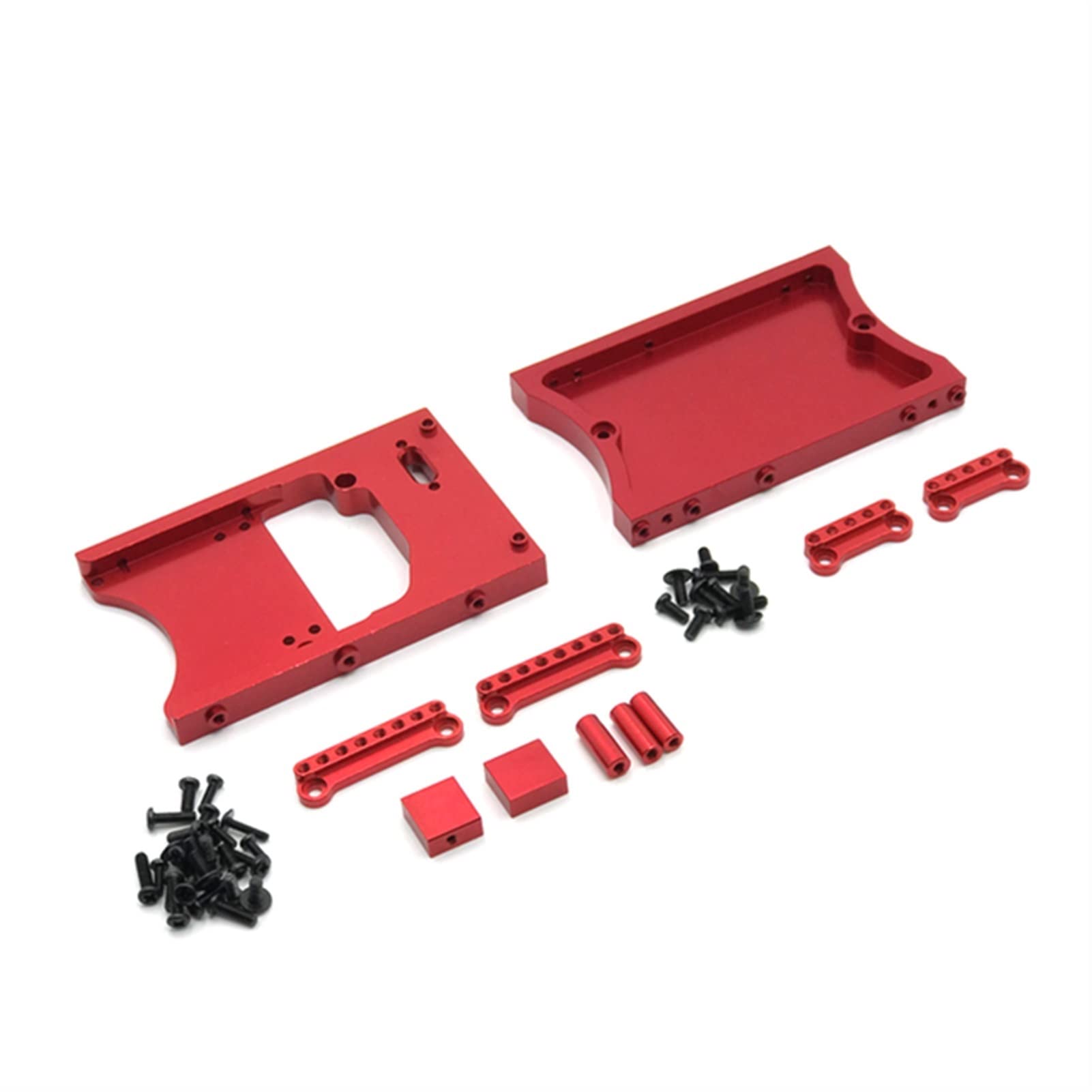 Vuzmode RC-Auto-Upgrade-Zubehör, Metall-Modifikationszubehör, Lenkgetriebe, Heckträger, for MN 1/12 D90 D91 D96 MN98 99S RC-Autoteile RC-Car-Upgrade-Teile(Red) von Vuzmode