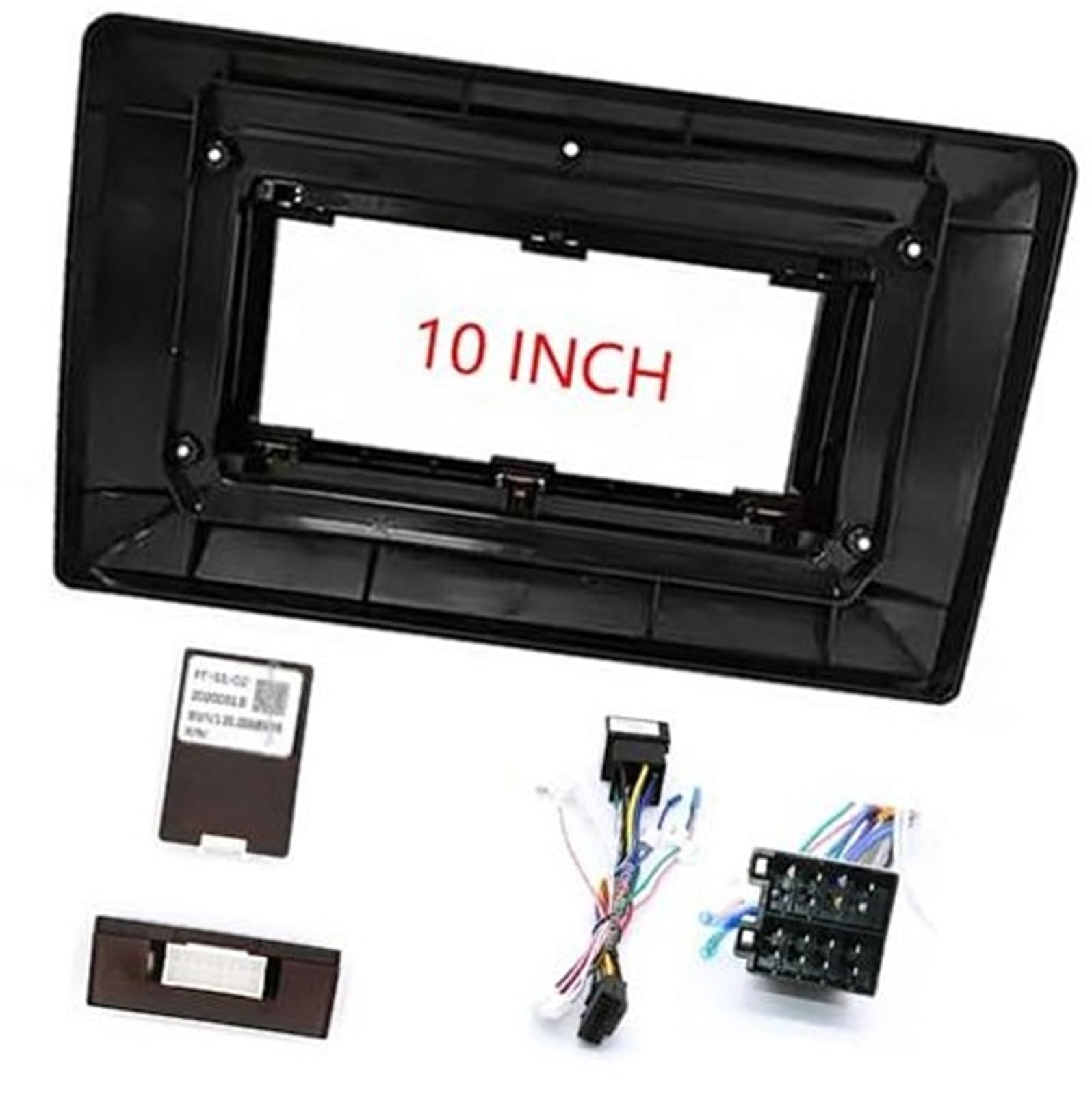 Vuzmode Radio-Stereo-Panel, 9-Zoll-Radio-Blendenpanel, for 500L 2011-2017 Rahmen-Video-Panel-Player-Audio-Rahmen Armaturenbrett-Halterung Anzug Zubehör Kabelbaum Auto-Audio-Stereoblende(BLACK Frame Ca von Vuzmode