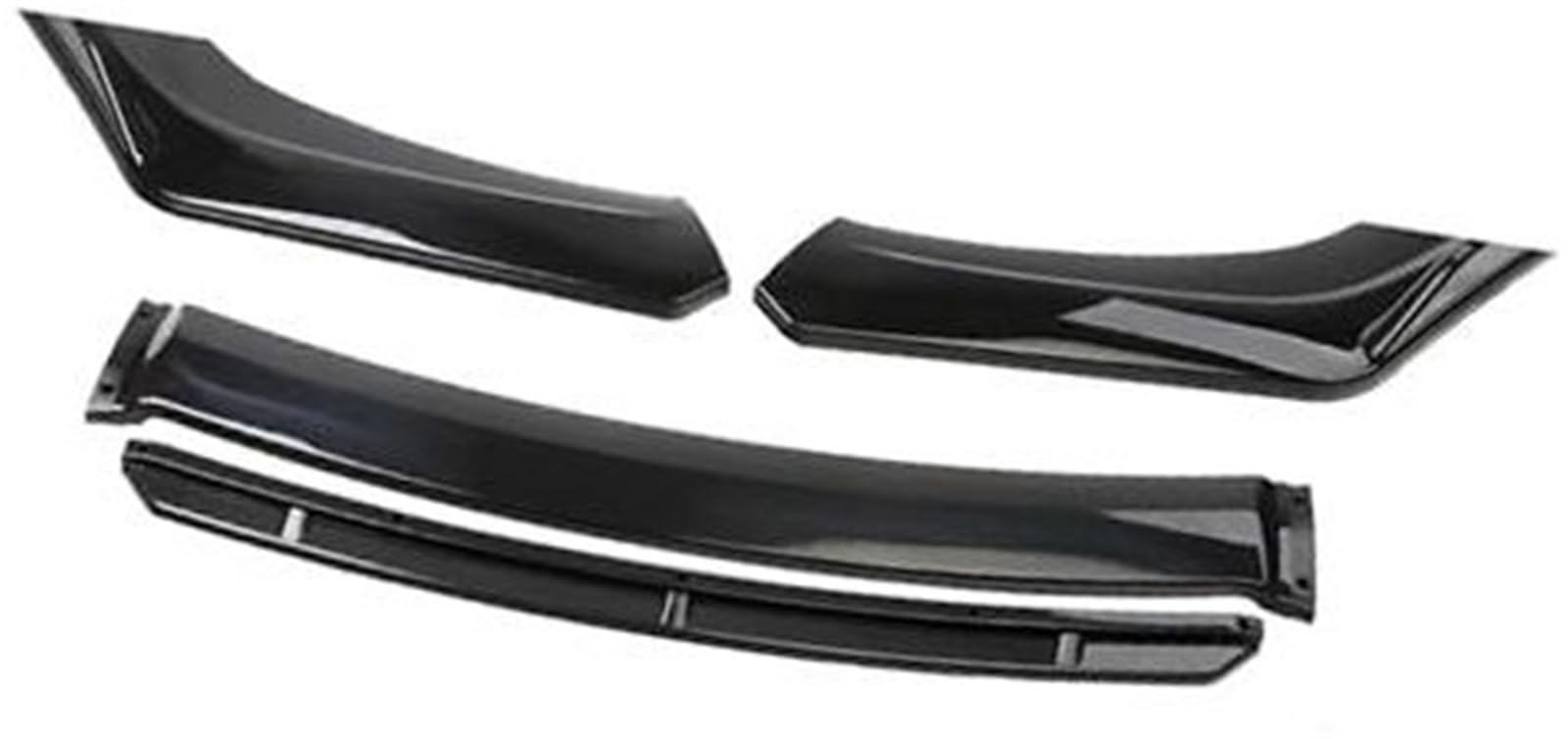 Vuzmode Schutz Auto Frontstoßstange Lip Spoiler Body Kit Zierstreifen Stoßstange Canard Lip Splitter Limousine Breite unter 176 cm Spoiler Unterer Frontspoilerdiffusor für Fahrzeuge(Black OneColor) von Vuzmode