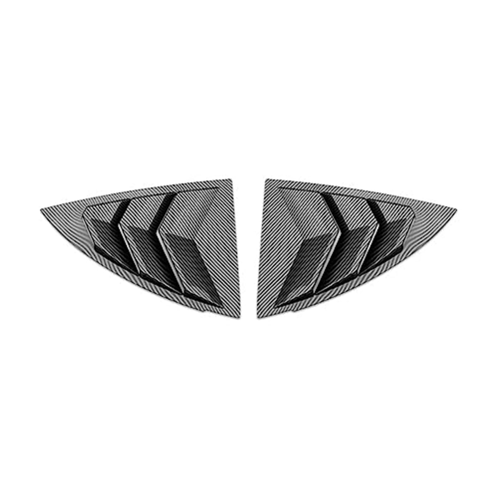 Vuzmode Side Window Spoiler Splitter Cover, for Tesla, Model Y Trim Louver Rear Triangle Window Shade Car Window Sunshade 2019-2022 Rear Spoiler Auto-Heckspoiler-Kit(Black Carbon Look) von Vuzmode