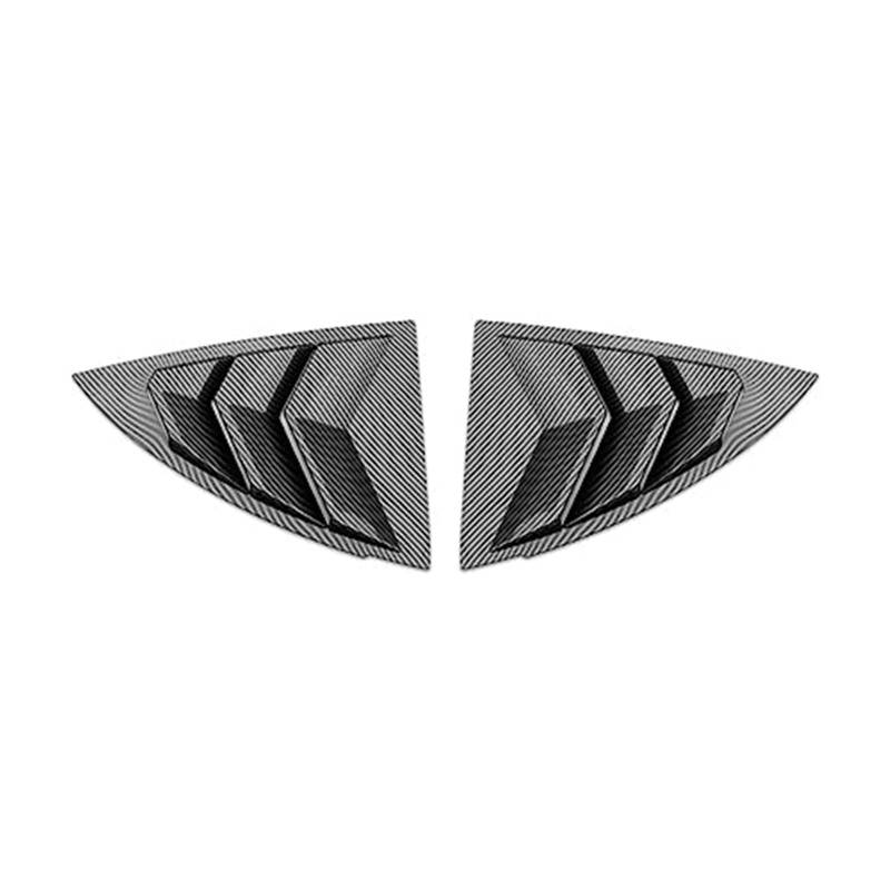 Vuzmode Side Window Spoiler Splitter Cover, for Tesla, Model Y Trim Louver Rear Triangle Window Shade Car Window Sunshade 2019-2022 Rear Spoiler Auto-Heckspoiler-Kit(Black Carbon Look) von Vuzmode