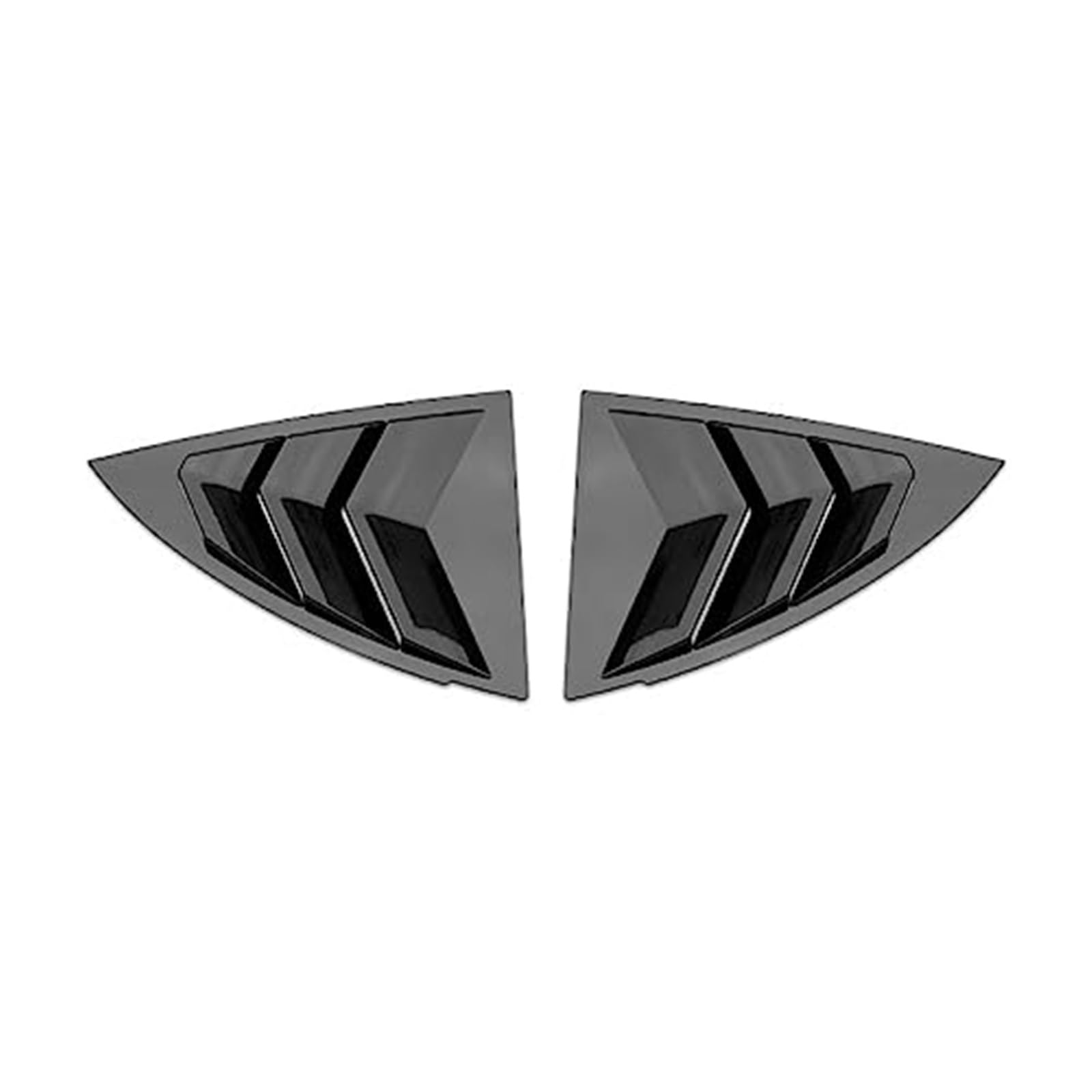 Vuzmode Side Window Spoiler Splitter Cover, for Tesla, Model Y Trim Louver Rear Triangle Window Shade Car Window Sunshade 2019-2022 Rear Spoiler Auto-Heckspoiler-Kit(Black Gloss Black) von Vuzmode