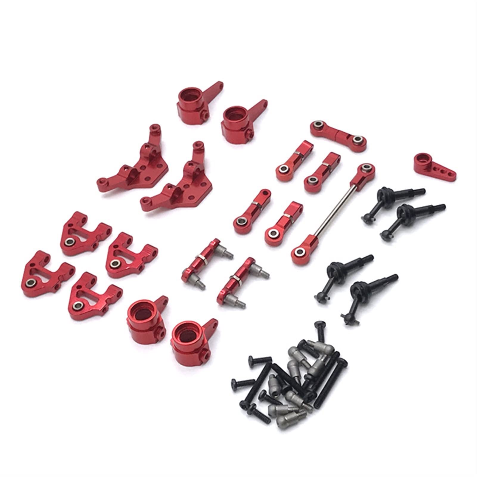 Vuzmode Upgrade Teile Metall Modifikation Kit Sammlung Rot Blau, for WLtoys, Auto 1/28 284131 K979 K989 K999 RC Auto RC-Car-Upgrade-Teile(Red) von Vuzmode