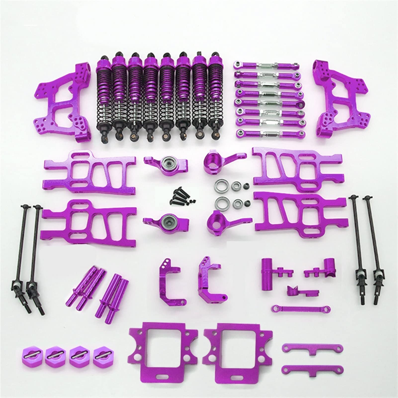 Vuzmode Vollständiger Satz Upgrade-Teile HSP RC 1:10 94111 94108 94110 Raupenauto, for Monster, RC-Car-Upgrade-Teile(1set Purple) von Vuzmode