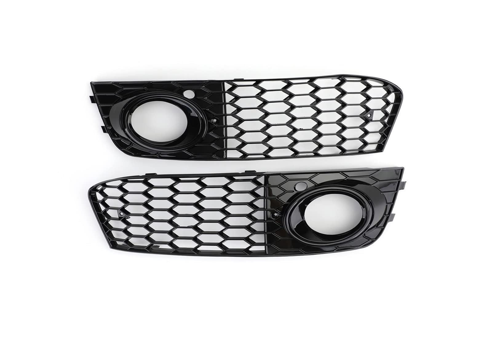 Vuzmode Waben-Nebelscheinwerfer-Abdeckung, Kühlergrill, for Audi, for A4 B8 2009–2012, Auto-Kühlergrill-Abdeckung 8KD807682 8KD807681 Abdeckung für Nebelscheinwerfergrill für Autostoßs(Black) von Vuzmode