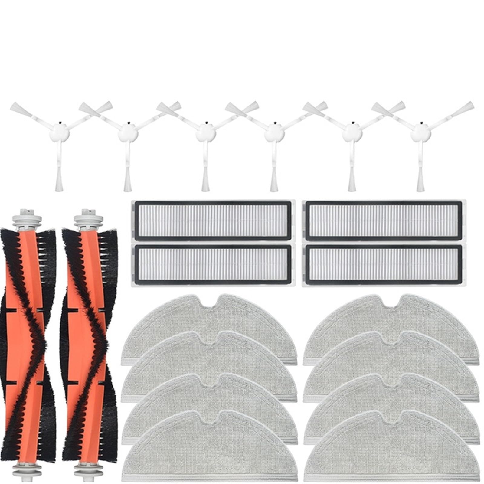 Vuzmode for Dreame, Bot D9 MAX Roboter-Staubsauger-Zubehör, for Dreame, Bot L10 Pro Hepa-Filter Hauptbürste Mopptuch Ersatz Ersatzteil Roboterstaubsauger-Teilesatz(20pcs) von Vuzmode